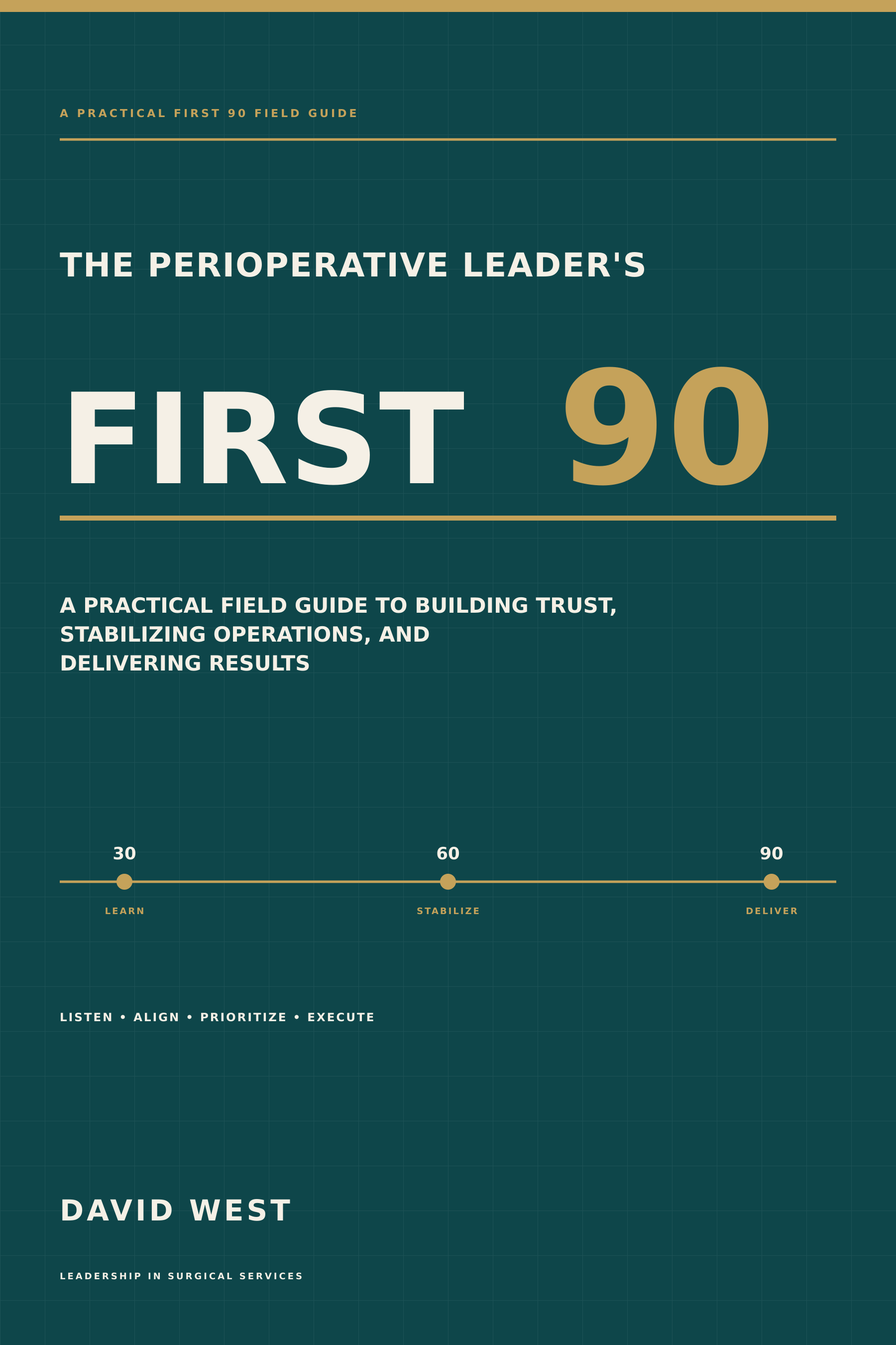 Front cover of The Perioperative Leader's First 90 by David West